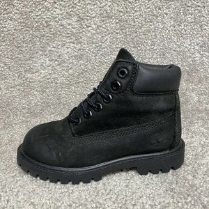 Timberland Premium Nubuck 12807 Toddler Kids Boots Shoes Black Size 10